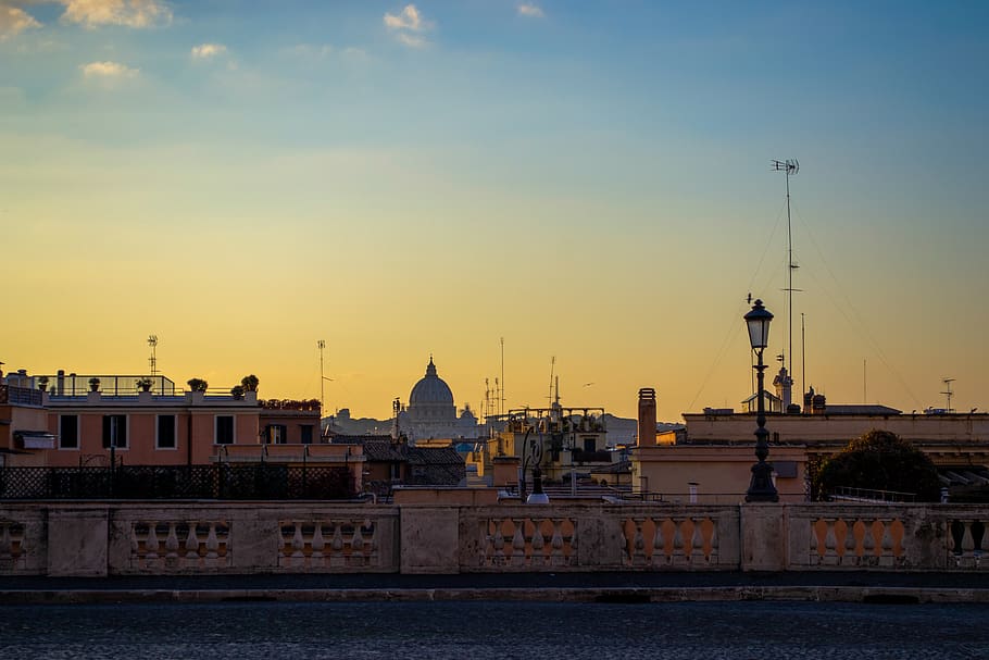 italy, rome, built structure, sky, architecture, building exterior HD wallpaper