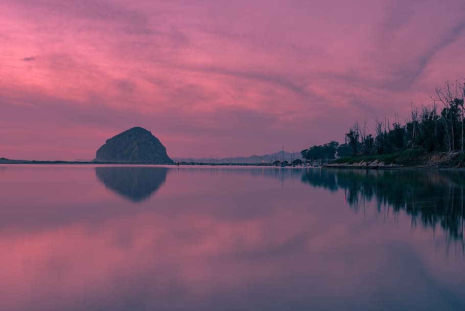 Horizon Landscape, background, backlit, beach, clouds, dawn, evening, HD wallpaper
