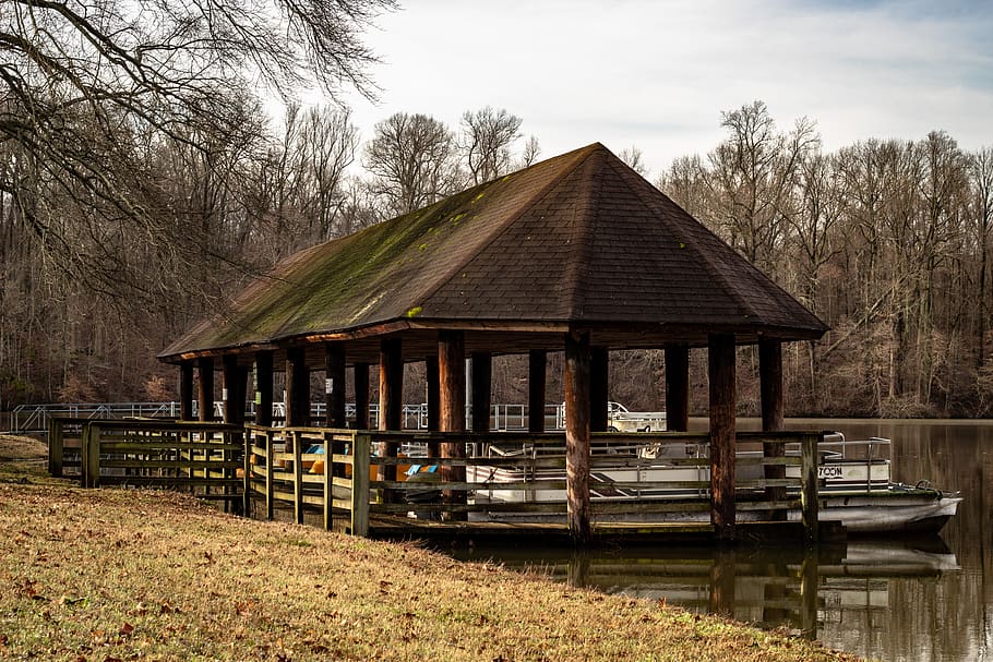 Hd Wallpaper Brown House Gazebo Meeman Shelby Forest State Park