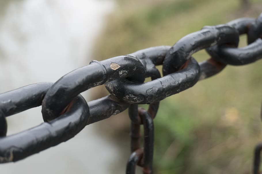 HD wallpaper: chain, metal, link, steel, strength, connection, iron