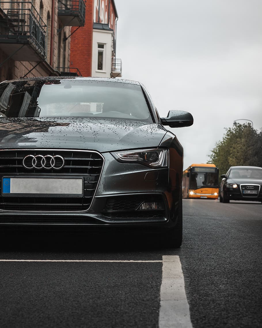 gray Audi sedan, mode of transportation, motor vehicle, car, land vehicle HD wallpaper