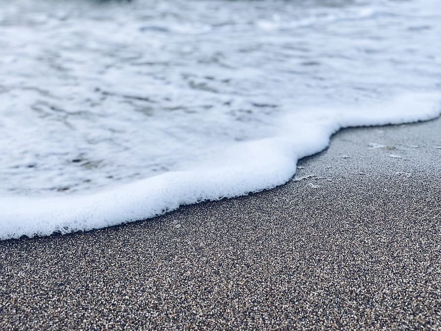 seashore, wave, beach, sand, vancouver, white, water, ocean, ocean foam HD wallpaper