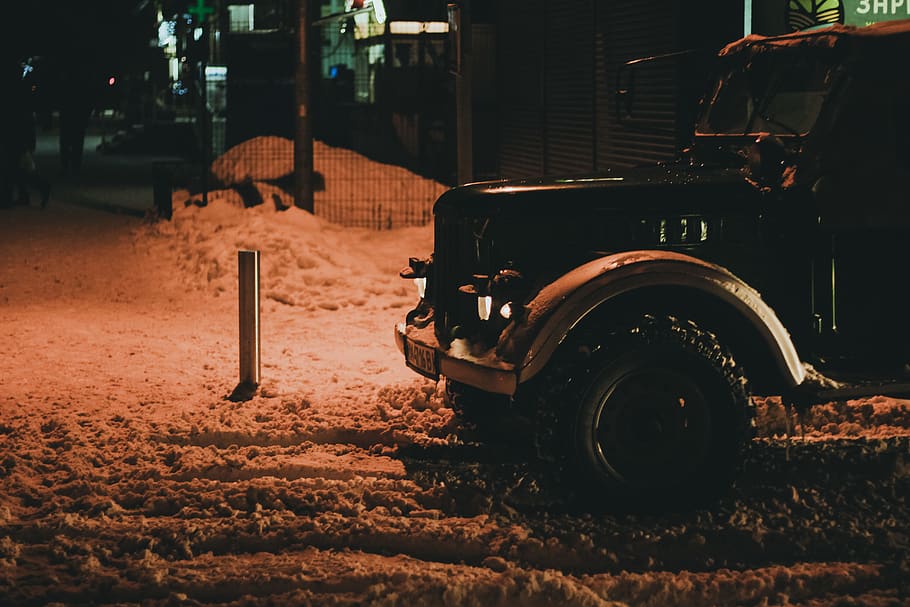 street, winter, mode of transportation, land vehicle, city HD wallpaper