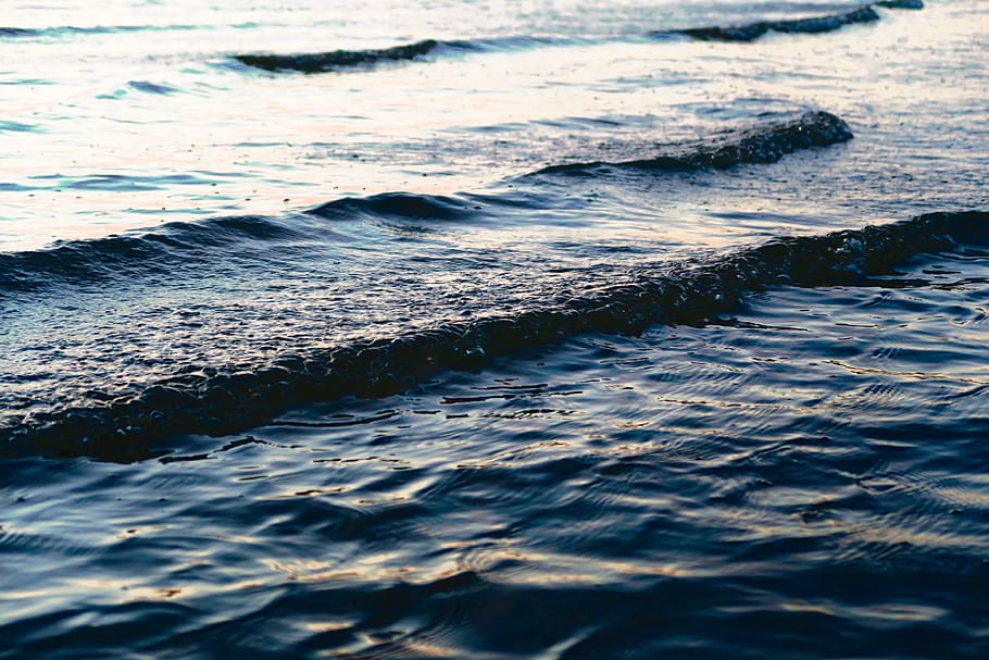 rippling water, outdoors, nature, sea, ocean, sea waves, ripple HD wallpaper