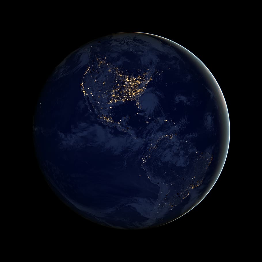 earth, dark, space, sky, high, height, nature, planet earth HD wallpaper