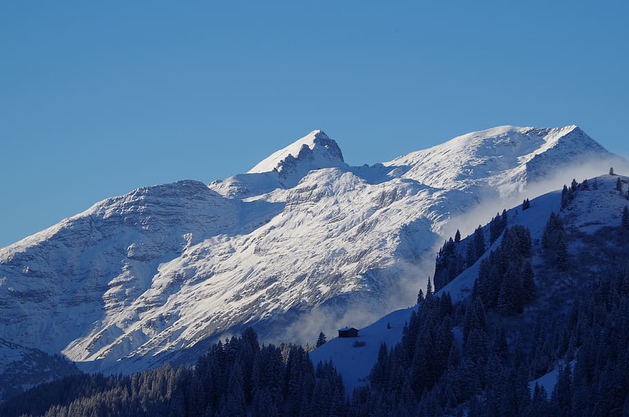 winter, snow, cold, nature, landscape, alpine, wintry, snow landscape HD wallpaper