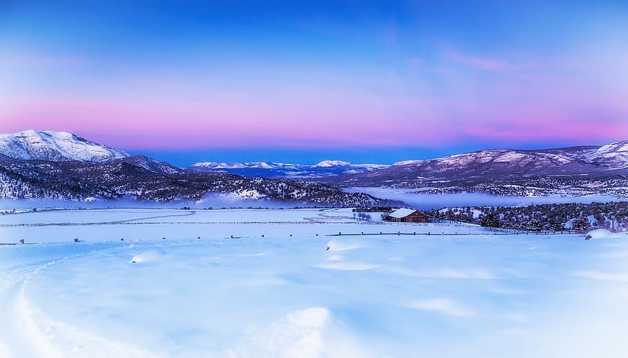 snow field during daytime, cold temperature, winter, mountain HD wallpaper