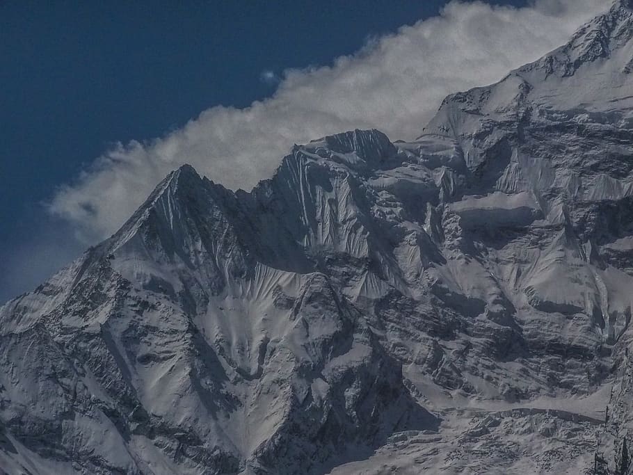 snow covered mountain at daytime, nature, mountain range, outdoors HD wallpaper