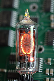 nixie, tube, indicator, vacuum, digit, glass, electronic, display HD wallpaper