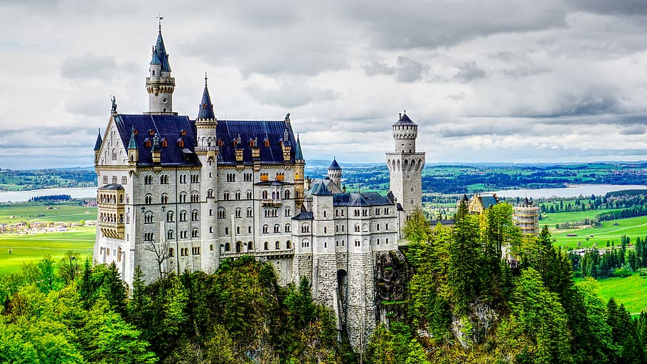 building, architecture, tower, beacon, lighthouse, schwangau HD wallpaper