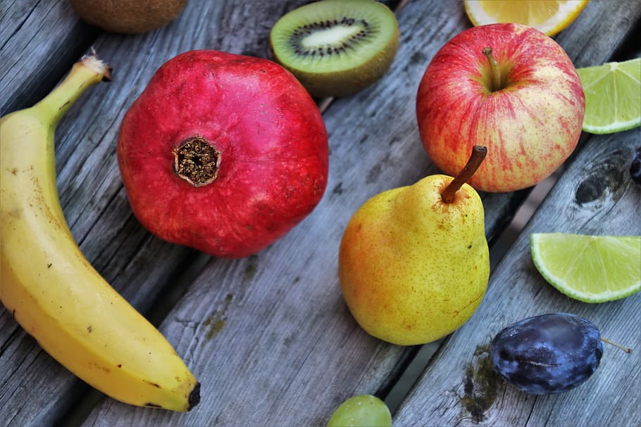pomegranate, fruit, pear, fresh, antioxidant, food, health HD wallpaper