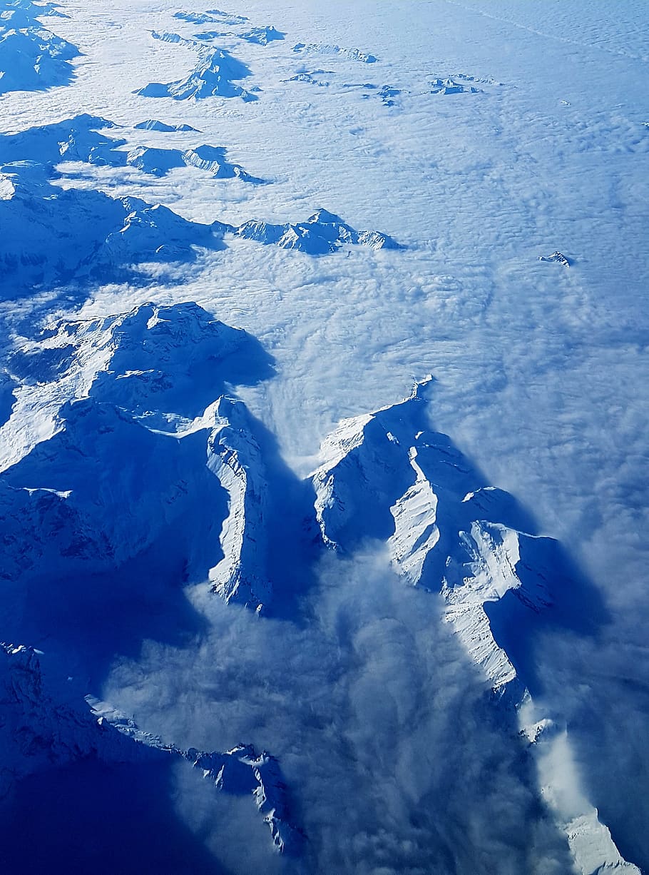 mountain, winter, blue, snow, mountains, landscape, cold temperature HD wallpaper