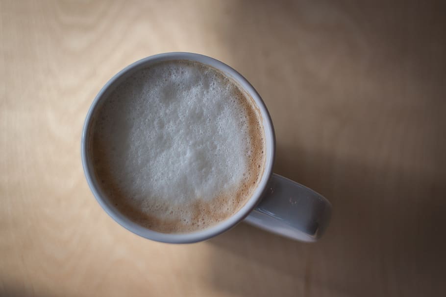 espresso coffee on white ceramic mug, cup, coffee cup, coffee shop HD wallpaper