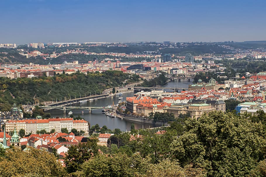 prague, czech, vltava, bridge, view, architecture, building exterior HD wallpaper