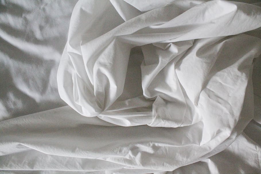 white textile, paper, sheet, interior design, texture, bed, sleep HD wallpaper