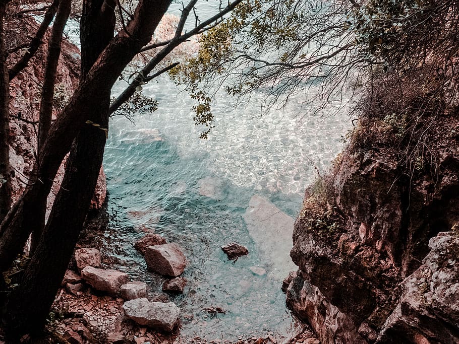 river and mountain, rock, water, croatia, stream, creek, outdoors HD wallpaper
