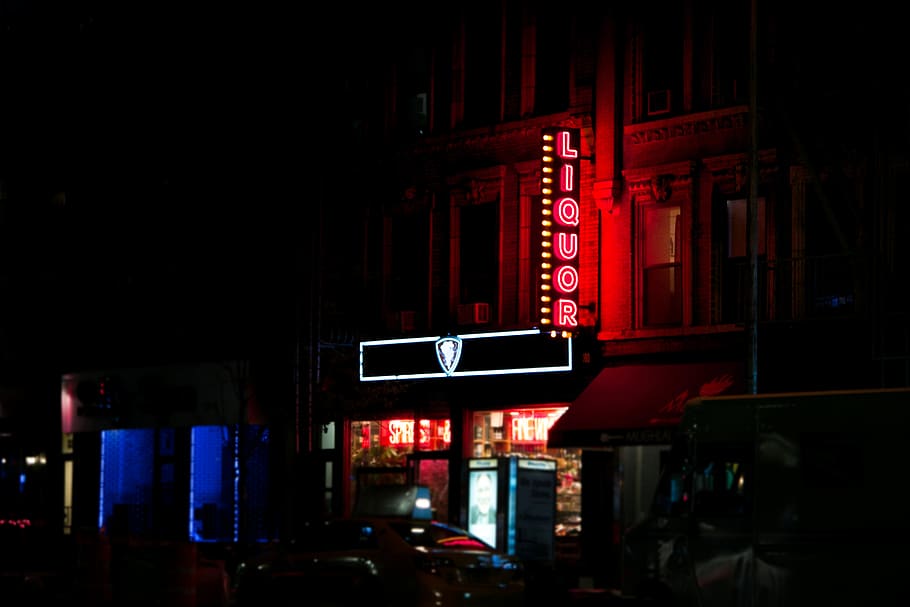neon, night, sign, illuminated, red, built structure, architecture HD wallpaper