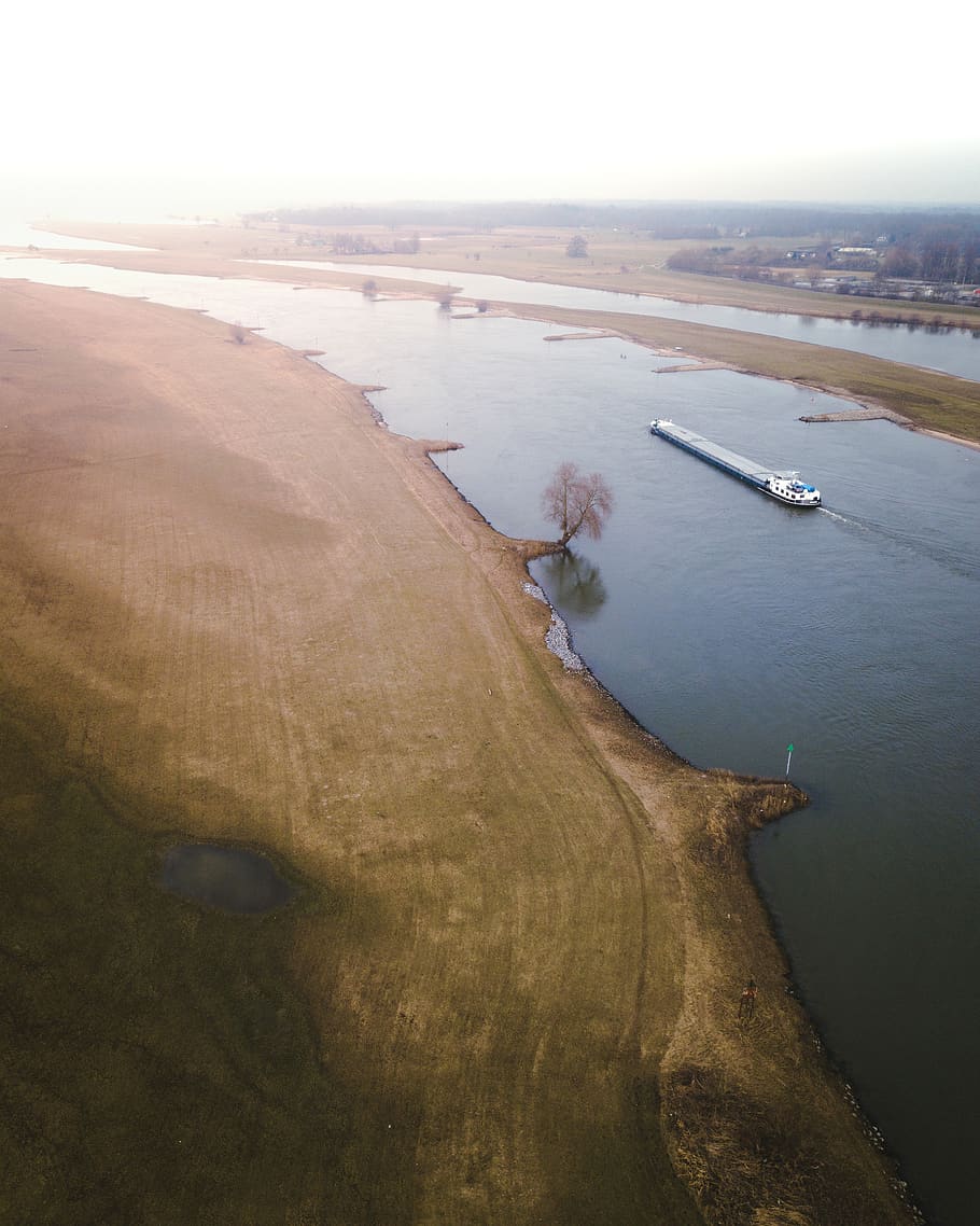 netherlands, deventer, water, high angle view, day, transportation HD wallpaper