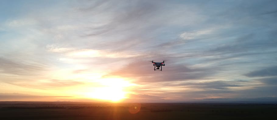 drone, phantom 3, sky, morgenstimmung, sunset, cloud - sky HD wallpaper