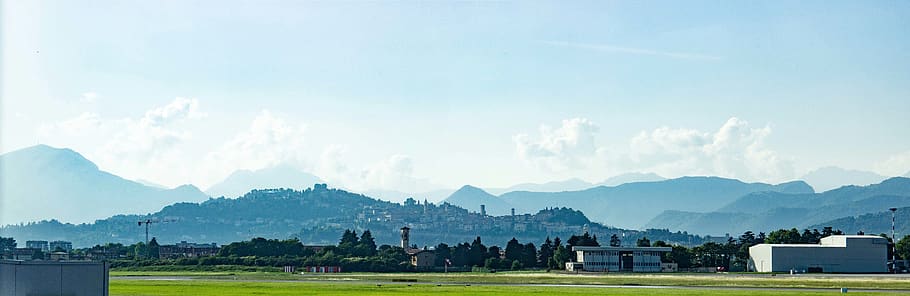 italy, bergamo, sky, cloud - sky, landscape, nature, mountain HD wallpaper