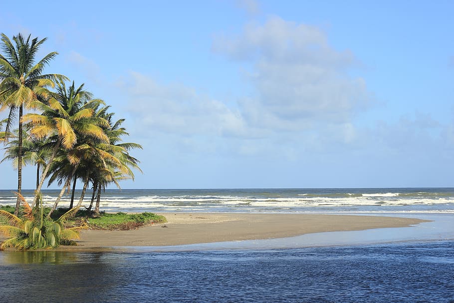 trinidad, beach, river, sand, water, sea, sky, land, beauty in nature HD wallpaper