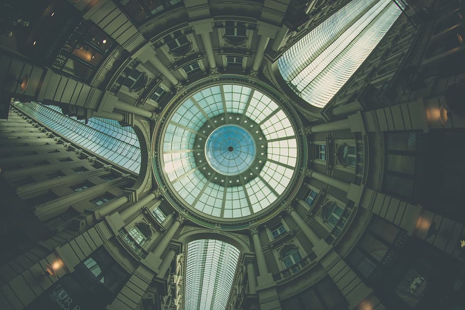 gray dome building, architecture, window, netherlands, den haag, HD wallpaper