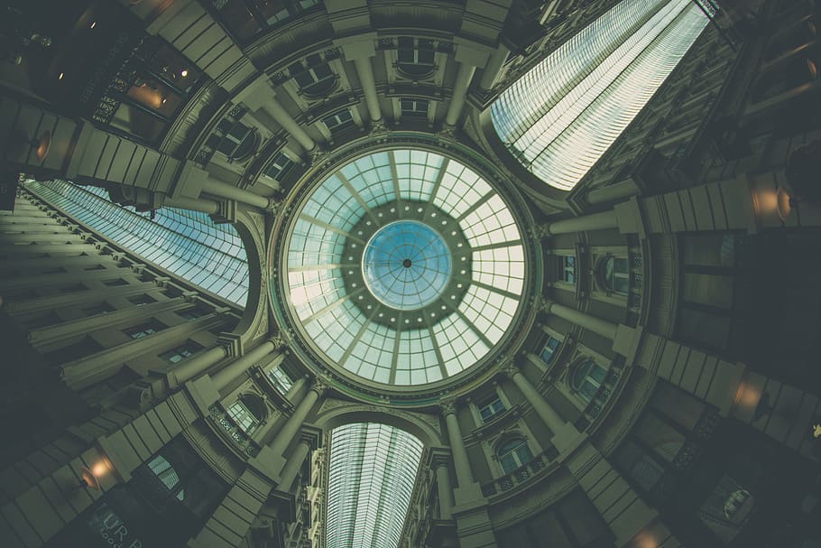 gray dome building, architecture, window, netherlands, den haag HD wallpaper