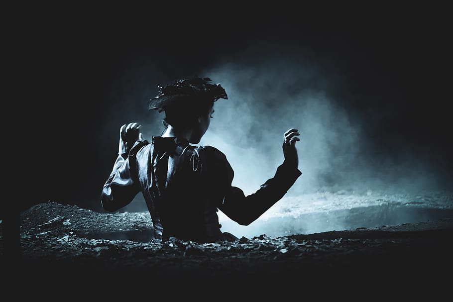 man wearing black jacket, smoke - physical structure, one person HD wallpaper