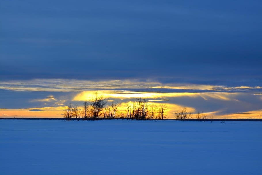 sunset, winter, hindersön, luleå, sky, beauty in nature, cloud - sky HD wallpaper