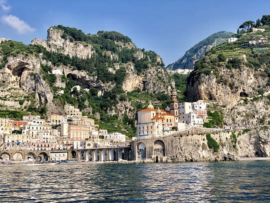 amalfi coast, mountains, mediterranean, landscape, tourism, HD wallpaper