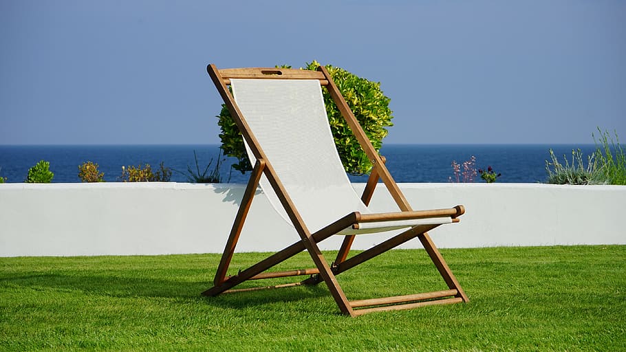 still, items, things, foldable, chair, lawn, manicured, grass HD wallpaper