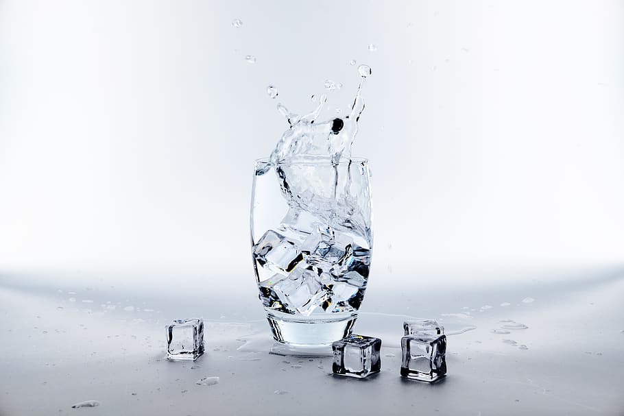 water, refreshment, drink, cool down, ice cubes, cold, liquid HD wallpaper