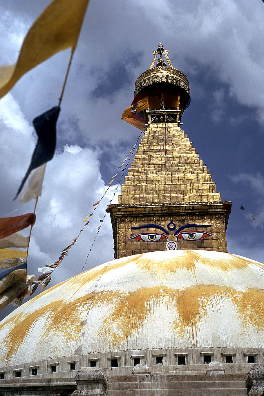 nepal, architecture, cloud - sky, built structure, building exterior HD wallpaper