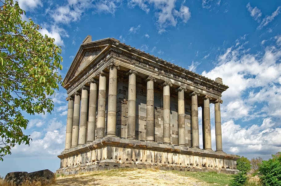 armenia, the temple of garni, building, columnar, antiquity HD wallpaper