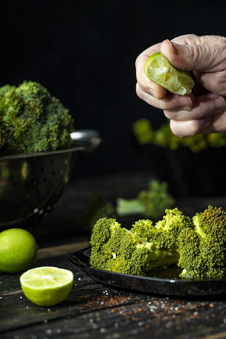 broccoli and lime, food and drink, healthy eating, freshness HD wallpaper