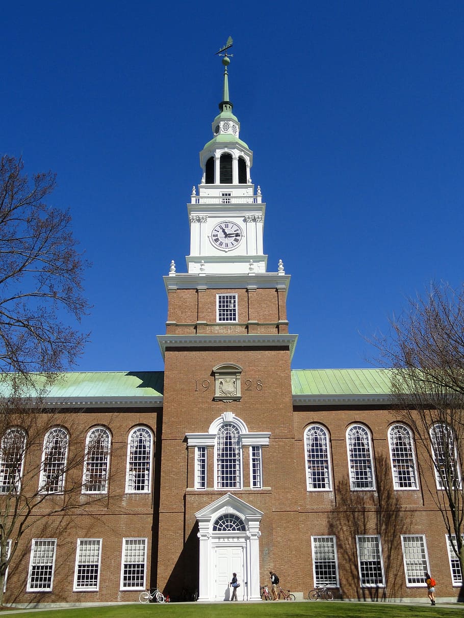 Clock Tower Against Clear Sky, ancient, architecture, blue sky HD wallpaper