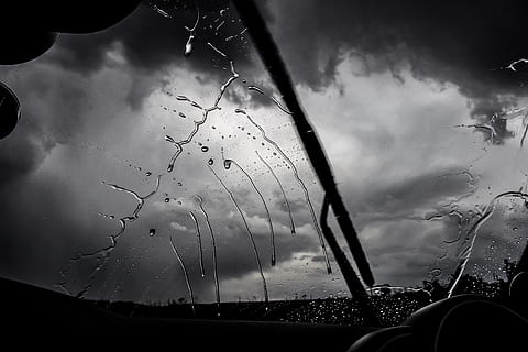 mini, cooper, minicooper, vehicle, car, rainy, clouds, shoot HD wallpaper