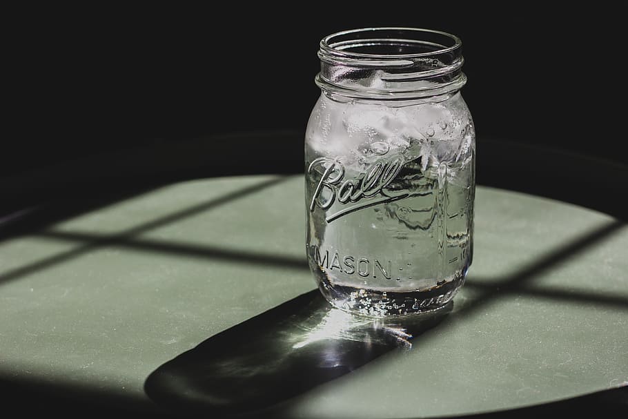 Ice water, beverage, cold, drink, ice cubes, jar, refreshing HD wallpaper