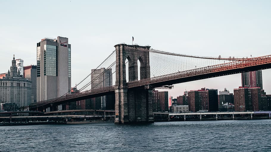 new york, brooklyn bridge, united states, williamsburg, manhattan, HD wallpaper