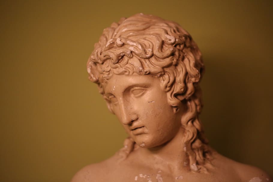bust, figure, sculpture, head, art, face, woman, artwork, mystical HD wallpaper