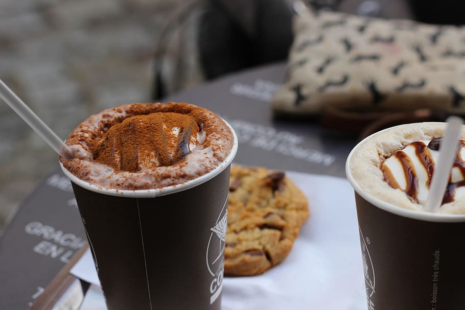 dessert, cup, drink, chocolate, beverage, food, hot chocolate HD wallpaper