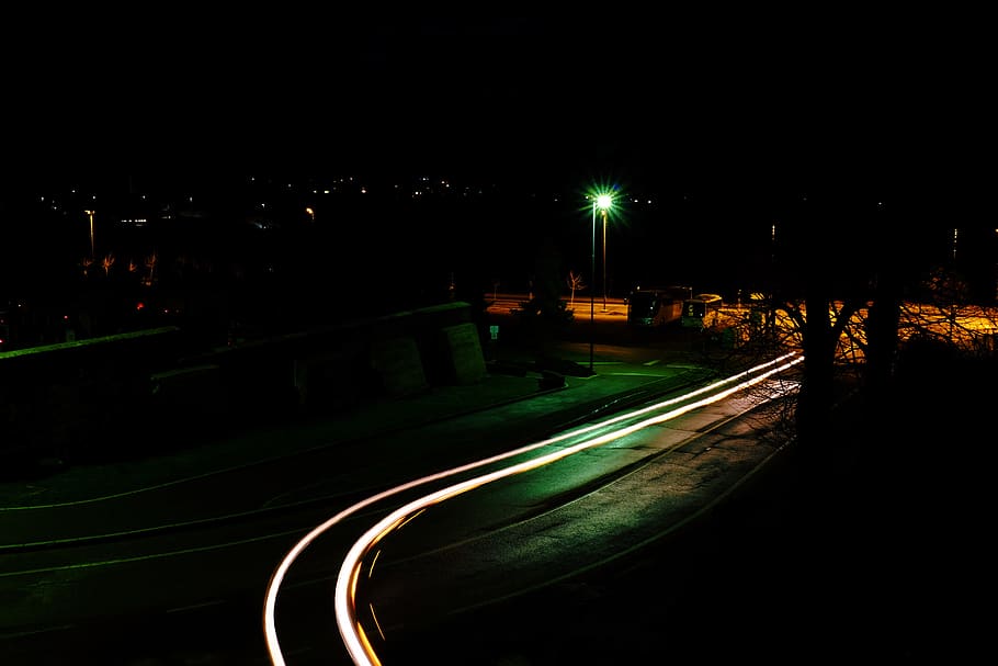 slovenia, postojna, illuminated, night, street, street light HD wallpaper