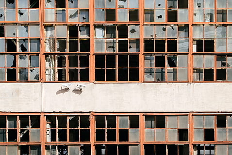 Broken windows, abandon, abandoned, aggression, architecture HD wallpaper