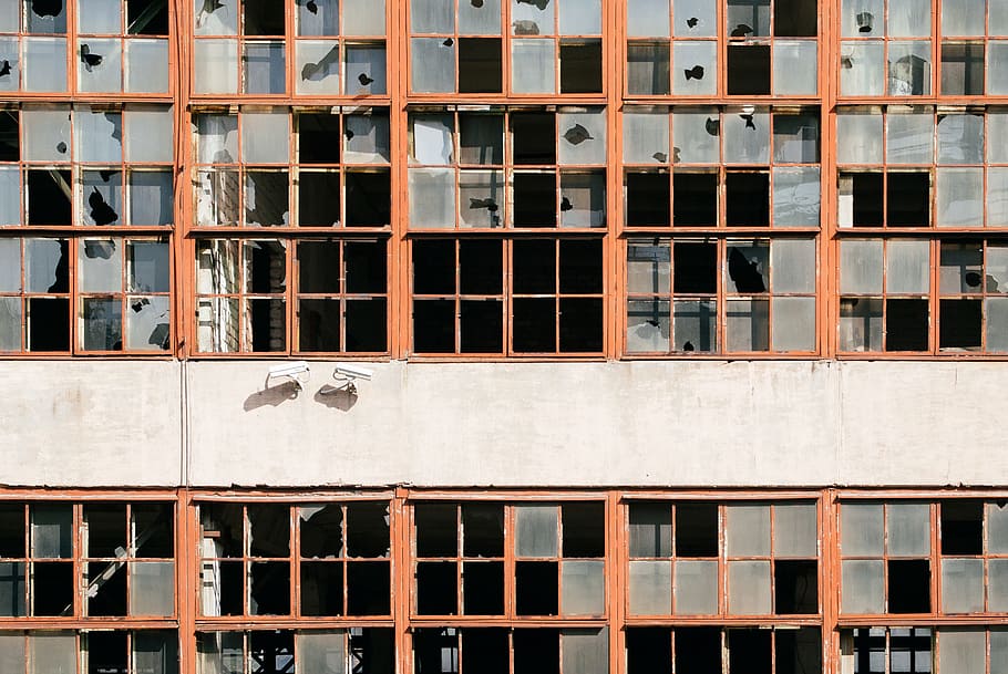 Broken windows, abandon, abandoned, aggression, architecture HD wallpaper