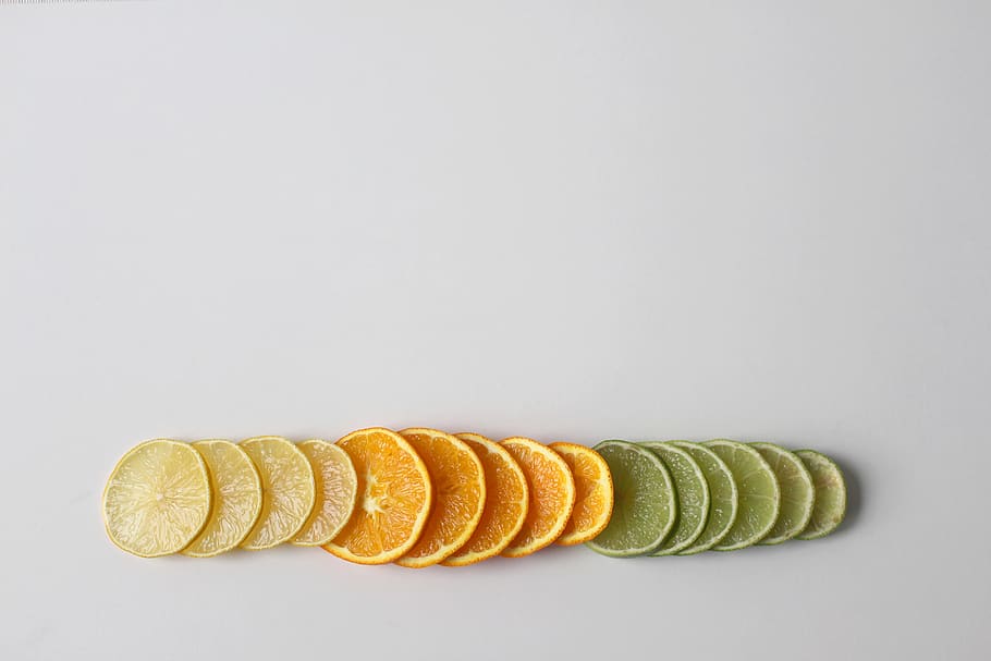 lemon, orange, lime, citrus fruits, food, healthy, vitamins, HD wallpaper