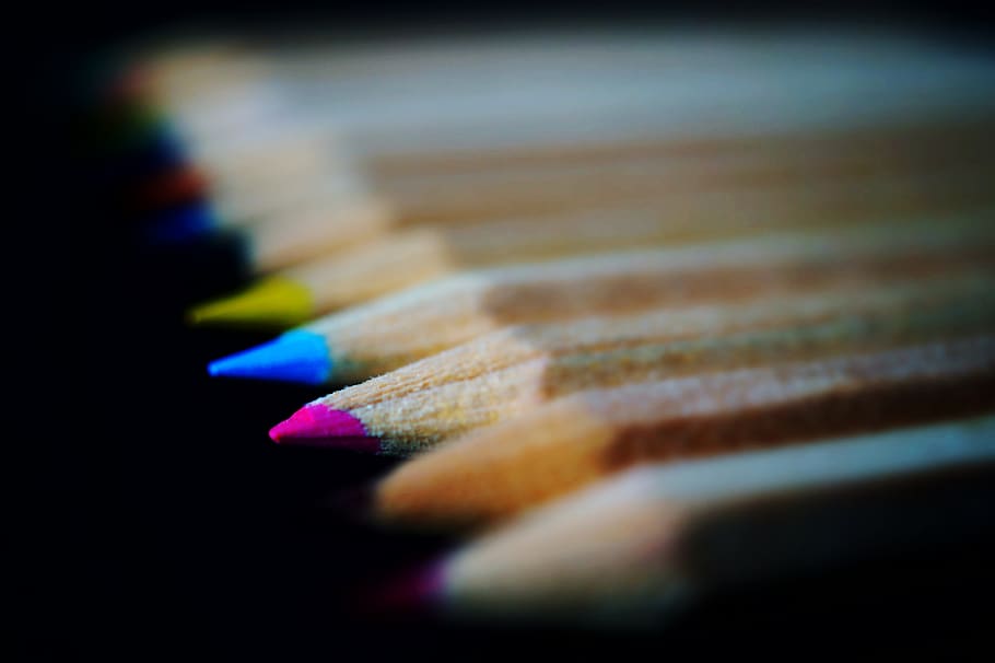 pencil, colored pencil, sharpener, art, drawing, design, pink HD wallpaper