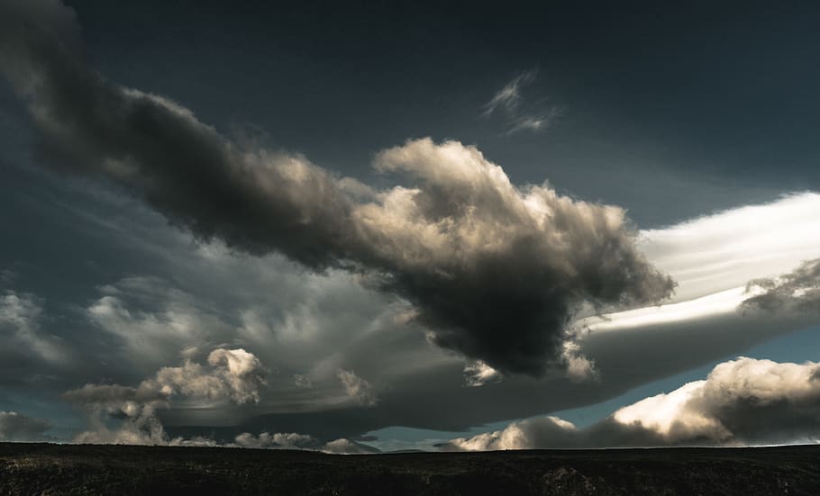 grey and black clouds, nature, weather, outdoors, sky, cumulus HD wallpaper