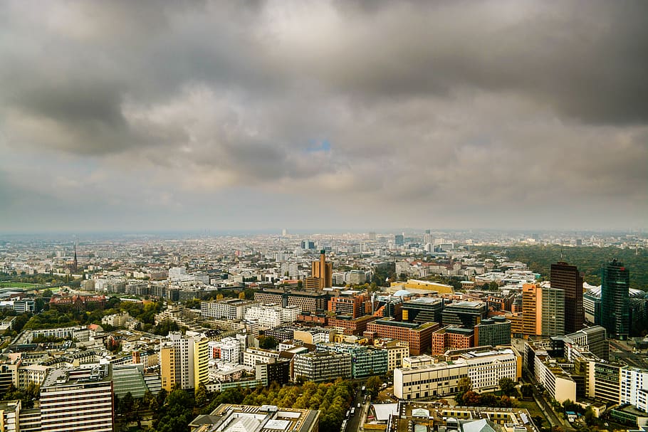 germany, berlin, city, building exterior, cloud - sky, cityscape HD wallpaper