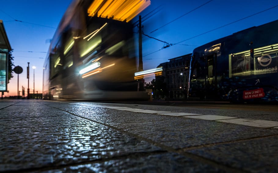 belgium, brussels, louise, transportation, blurred motion, illuminated HD wallpaper
