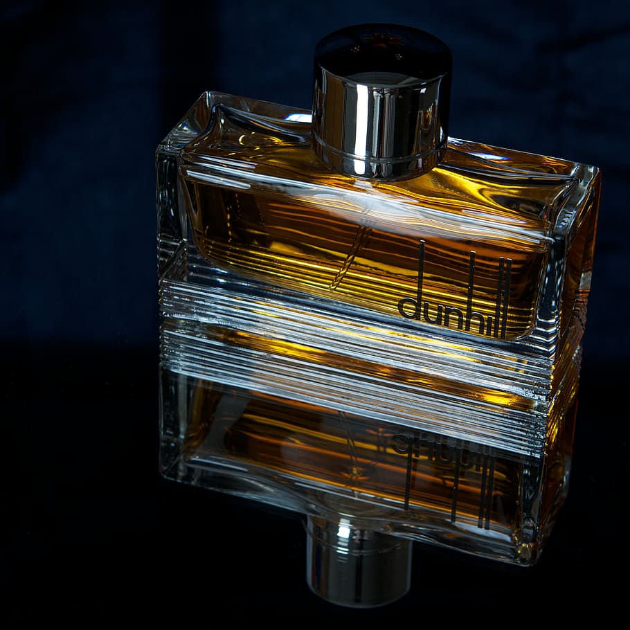 Dunhill perfume bottle, cosmetics, aftershave, product, flask